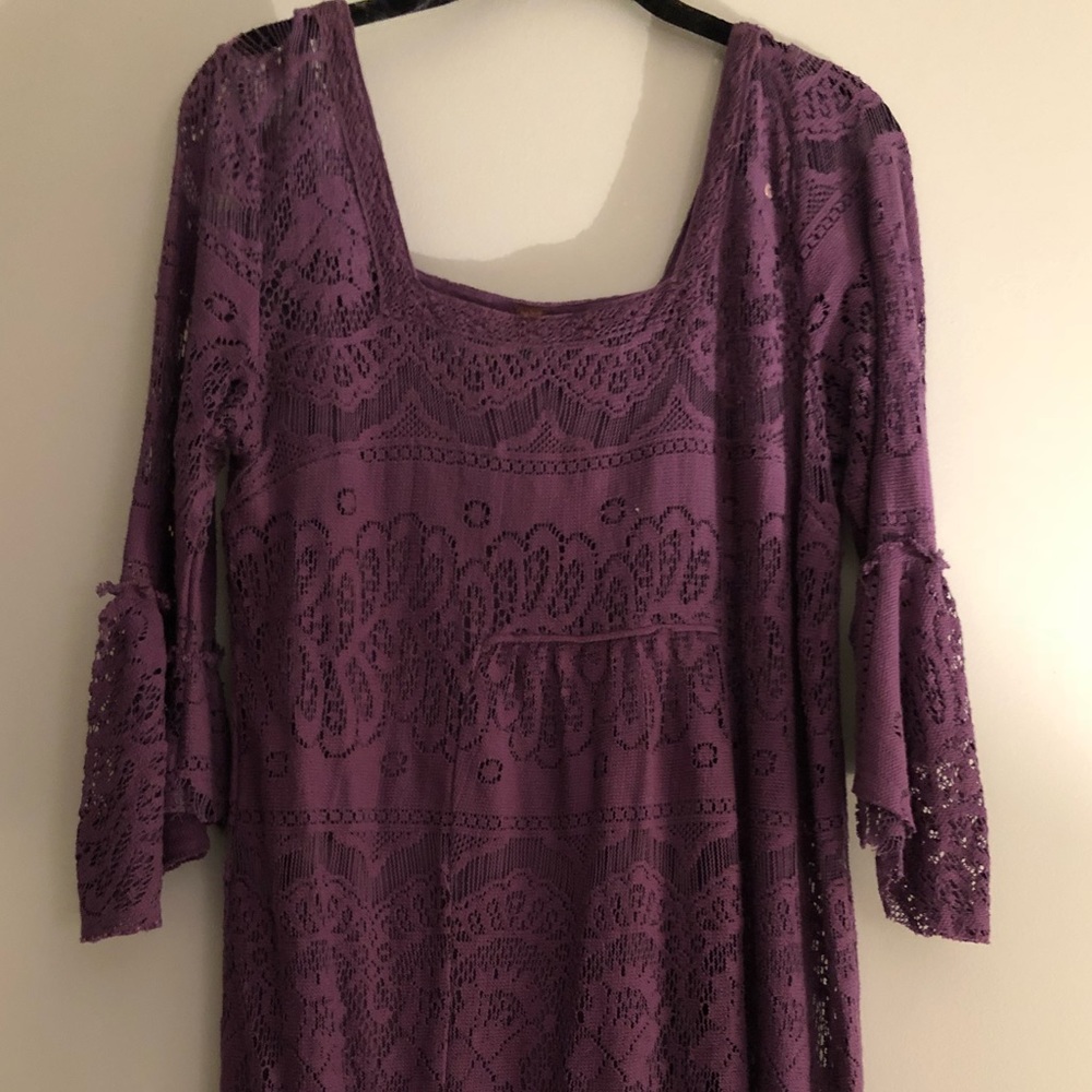 Purple Free People Mini Dress